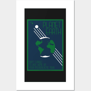 Art Deco Space Travel Poster - Earth Posters and Art